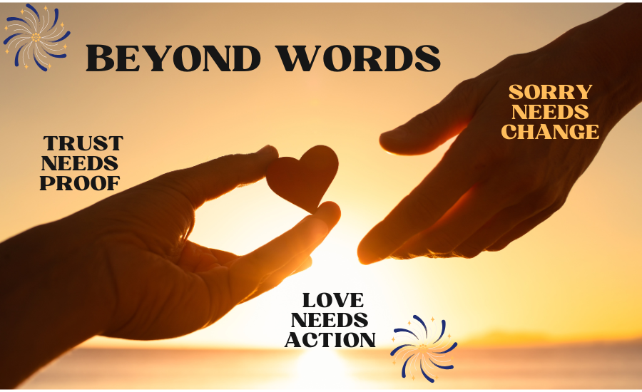 Beyond Words Love Needs Action, Trust Needs Proof, Sorry Needs Change (1) Beyond Words: Love Needs Action, Trust Needs Proof, Sorry Needs Change. In a world dominated by fleeting words and surface-level interactions, there’s a growing need to understand the essence of meaningful connections. We often hear people say “I love you,” “trust me,” or “I’m sorry,” but these declarations lose their value when not backed by consistent behavior. Relationships—whether romantic, familial, or friendships—thrive not on hollow words but on sincere, visible efforts. This article dives deep into the timeless truth that love needs action, trust needs proof, and sorry needs change.